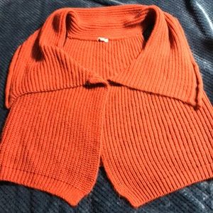 Burnt orange knitted vest